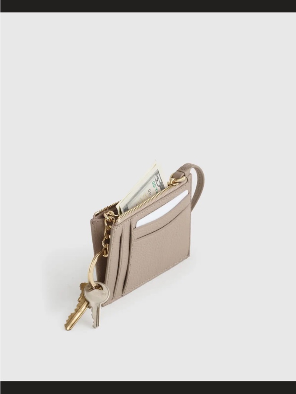 Quince Italian Leather Card Case Wristlet - Picture 8 of 10